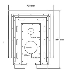 Inserto Camino a Legna Cristallo 3D Vetro Sollevabile 50x60 A.Caminetti