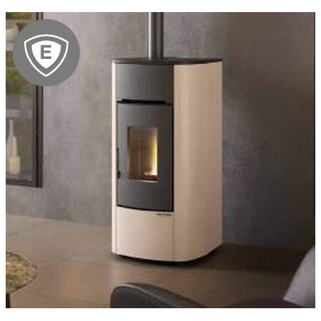Estufa de pellets ventilada impermeable Angelica 8kW La Nordica Extraflame Marfil