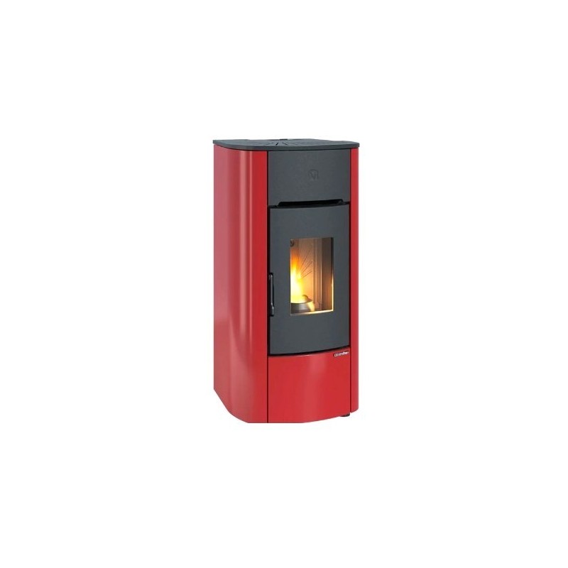 Angelica 8kW Fogão a Pellets Ventilado à Prova D'Água La Nordica Extraflame Borgonha