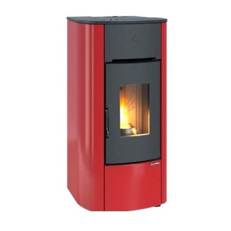 Angelica 8kW Stufa a pellet ventilata impermeabile La Nordica Extraflame Borgogna