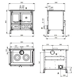 Kaminofen La Nordica Gardenia Steel 9,5kW