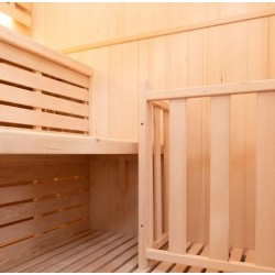 Zen Angular Steam Sauna 3-4 Seater LED Complete Pack France Sauna