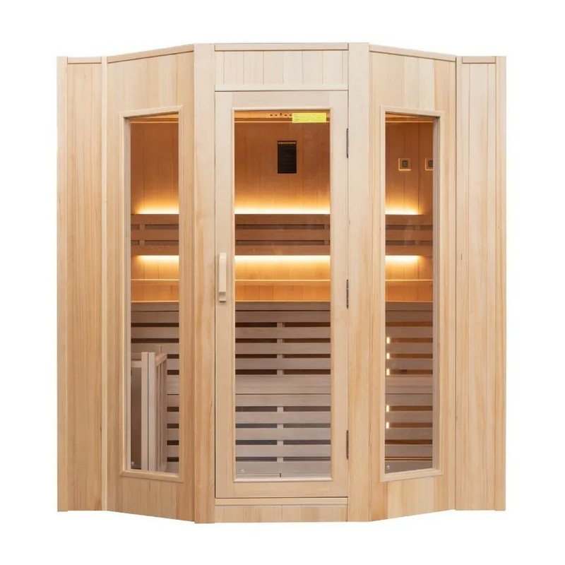 Zen Sauna a Vapore 6 Posti LED Pacchetto Completo 6kW France Sauna