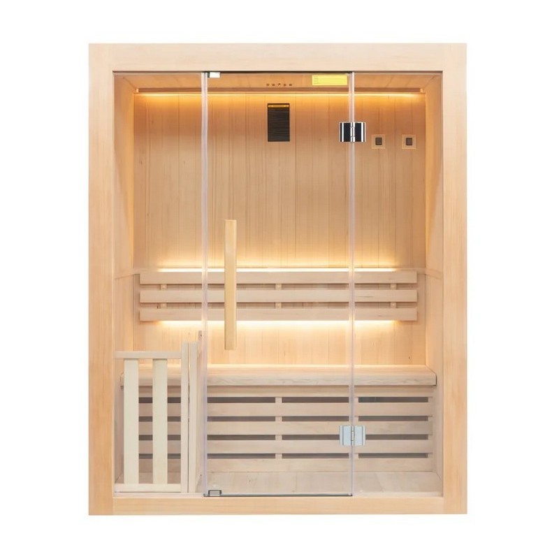 Sense Sauna Tradizionale LED 3 Posti Pacchetto Completo 3,5 kW France Sauna