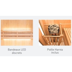 Zen Dampfsauna 2 Plätze Komplettpaket 3,5kW France Sauna