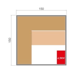 Pacchetto completo di sauna a vapore LED a 4 posti Sense con stufa a Harvia da 4,5 kW