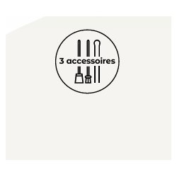 Serviteur Taikal Acier Noir Givré avec Accessoires Dixneuf Design