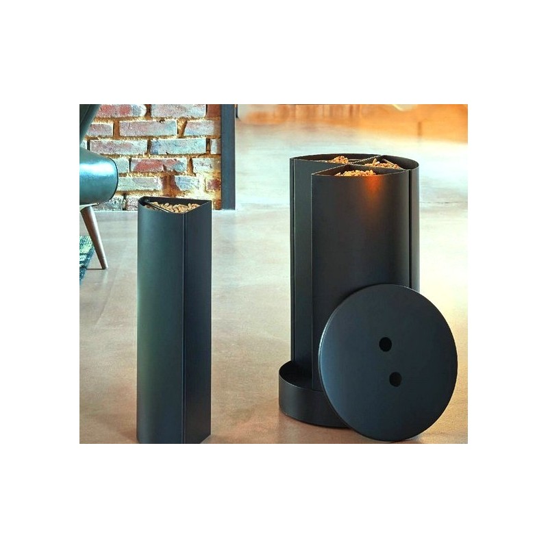 Fractio Stoccaggio Pellet Legno Grigio Sabbiato Dixneuf Design