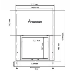 Inserto piatto per caminetto in legna 75x60 A.Caminetti