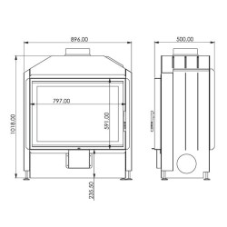 Piso de 80 A.Caminetti chimenea de leña lateral abierta