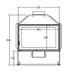 Wohnung 50 A.Caminetti offener Holzkamin