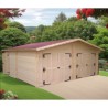 Garaje doble 6.30x6.60m de madera maciza Habrita 42 m2 Vermont