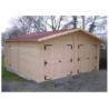 Garaje doble 6.30x6.60m de madera maciza Habrita 42 m2 Vermont