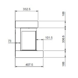 Lumen 870 elektrischer Kamin mit Kreiderahmen la Nordica