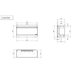 Lumen 870 electric fireplace with built-in Nordica