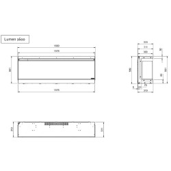 Lareira elétrica Lumen 1600 com Nordica embutida