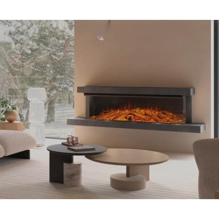 Lumen 1600 elektrischer Kamin im kohlegrauen Rahmen von Nordica