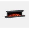 Lumen 1600 electric fireplace in charcoal grey frame by Nordica