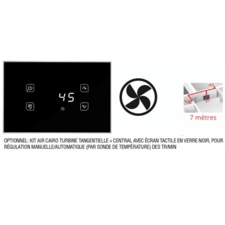 Kit central con 2 ventiladores 400 M3/H Insertado Cairo doble cara