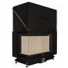 Inserto de chimenea de leña Quattro 90L con cristal elevable en ángulo A.Caminetti.