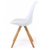 Lot de 2 Chaises Blanches Piétement Chêne KosyForm