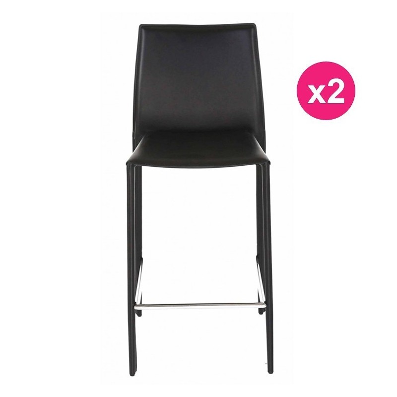 Lot de 2 Chaises Plan de Travail Noire Boréale KosyForm Lot de 2 Chaises Plan de Travail Noire Boréale KosyForm