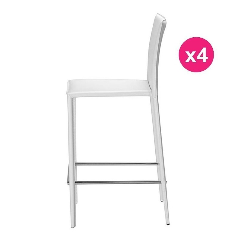 Lot de 4 Chaises Plan de Travail Blanche KosyForm