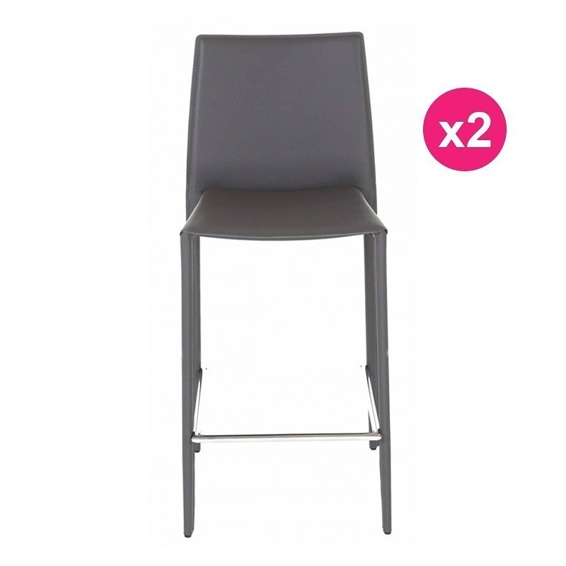 Lot de 2 Chaises Plan de Travail Grise KosyForm