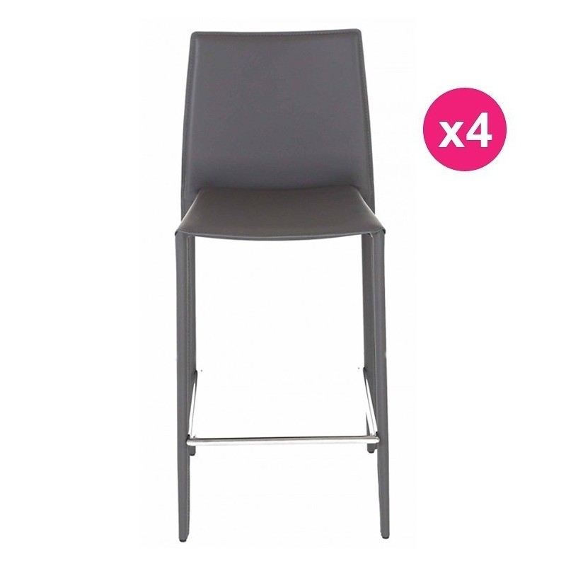 Lot de 4 Chaises Plan de Travail Grise KosyForm