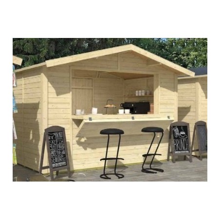 Kaufmannshütte aus Fichtenholz 3x2 m KosyGarden 5.8m2