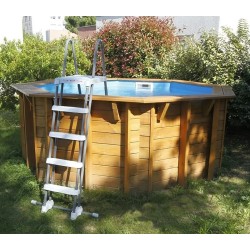 Sunwater 360 All in One Wooden Pool Ubbink Liner Blue
