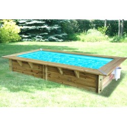 Piscina de Madeira Sunwater 200x350 H71cm Revestimento Azul Ubbink