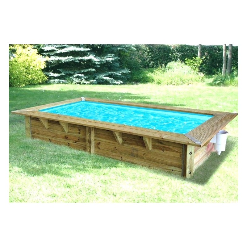 Sunwater Holzpool 200x350 H71cm blauer Liner Ubbink