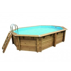 Piscina in legno Ubbink Azura 400x300 H120cm Liner beige