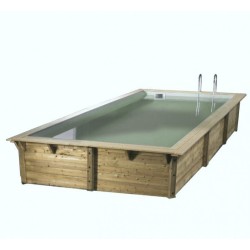 Piscine Bois Ubbink Azura 400x200 H126cm Liner beige