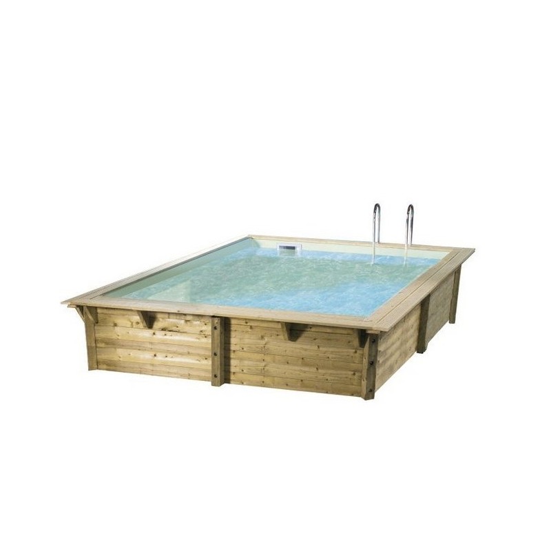 Piscina de madera Ubbink Azura 300x300 H126cm Liner beige