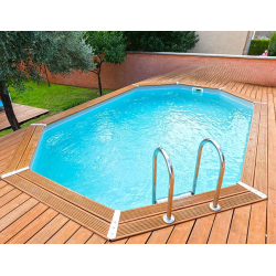Holzschwimmbecken Ubbink Azura 400x300 H120cm Blue Liner