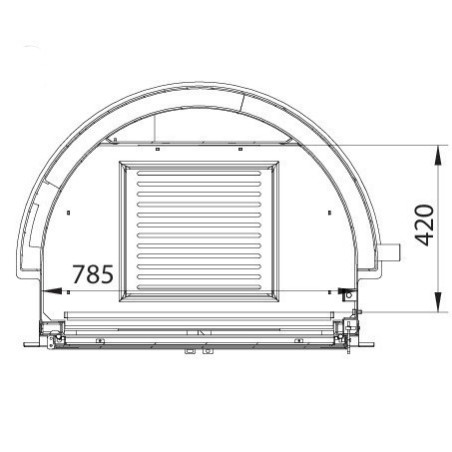 Grille en Fonte encastrable pour Insert Foyer noir