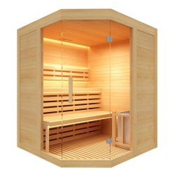 Pacchetto completo Sense 3-posto, sauna tradizionale a LED, 3,5 kW France Sauna