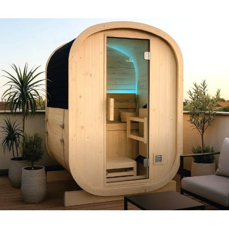 Sauna extérieur Gaïa Urban 2 places Holl’s en Epicea