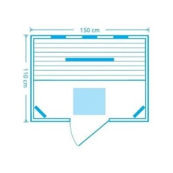 Olymp 3-Sitzer Infrarotsauna UniSpas