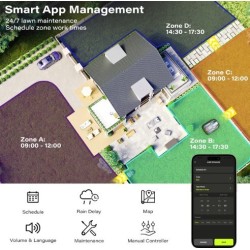 Sunteck 500m2 RTK Cortador de Grama Robótico Sem Fio Dual-Vision