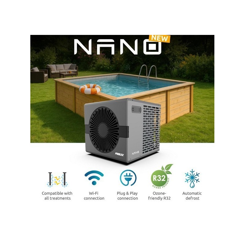 Nano 3kW Reversible Heat Pump Poolex