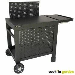 Grill-Tisch Cook'in Garden Reva 110 Premium Stahl Garten Schwarz 108 x 55 cm
