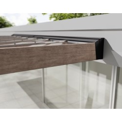 Pergolola a controllo solare in legno di cedro di Helsinki 3x6 m