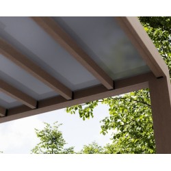 Pérgola Lean-to de 3x6m em madeira de cedro de Helsinque Canopia de controle solar