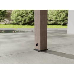 Pergola adossée Helsinki 3x6m bois de Cèdre Solar Control Canopia