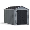 Abri de jardin Skylight 2x3.8m KosyGarden polycarbonate gris foncé