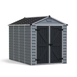 Galpão de jardim de claraboias 1.8x3m KosyGarden policarbonato Deco cinza escuro