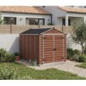 Abri de jardin Skylight 2x3.8m KosyGarden polycarbonate Ambre brun